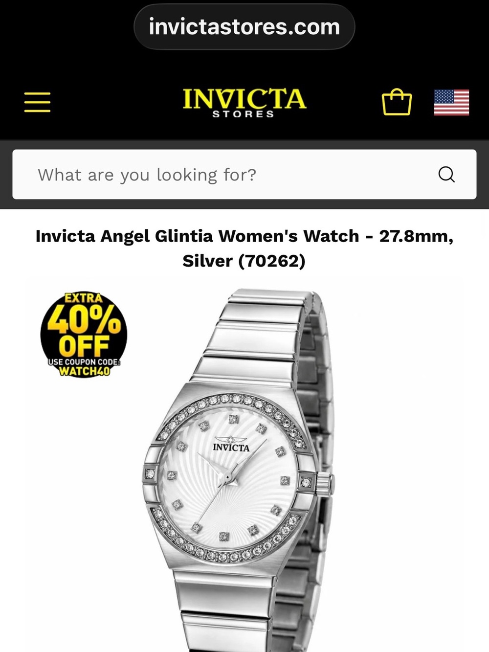 Invicta Silver Women's Angel Glintia Watch